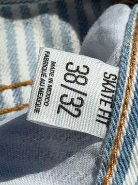 BDG Hickory Stripe Baggy Skate Fit Double Knee Utility Jean